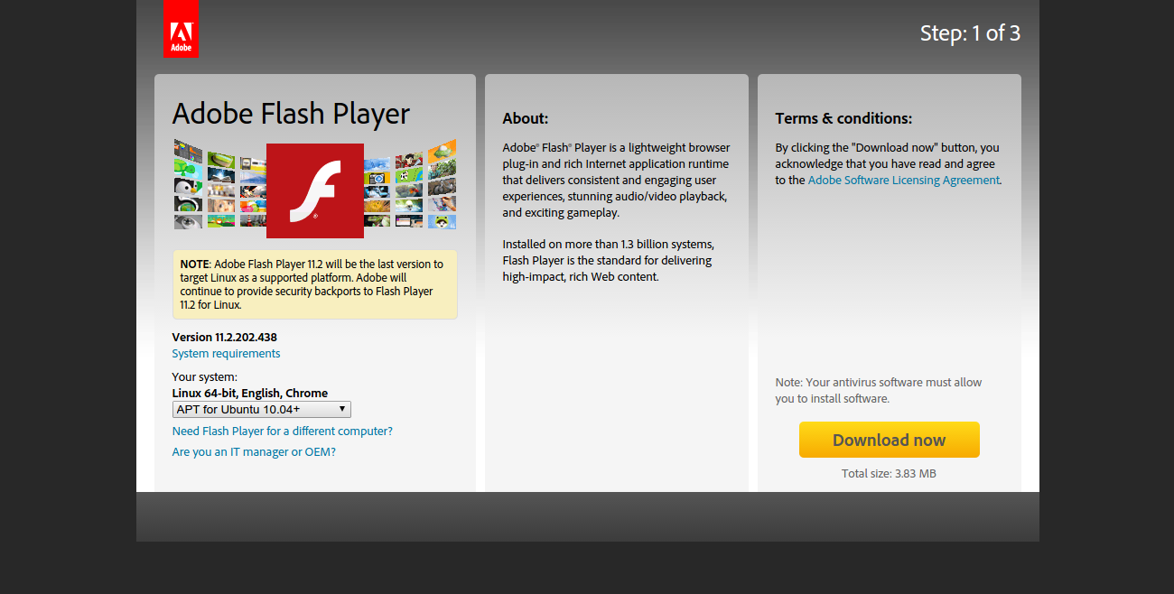 Adobe download flash player mac